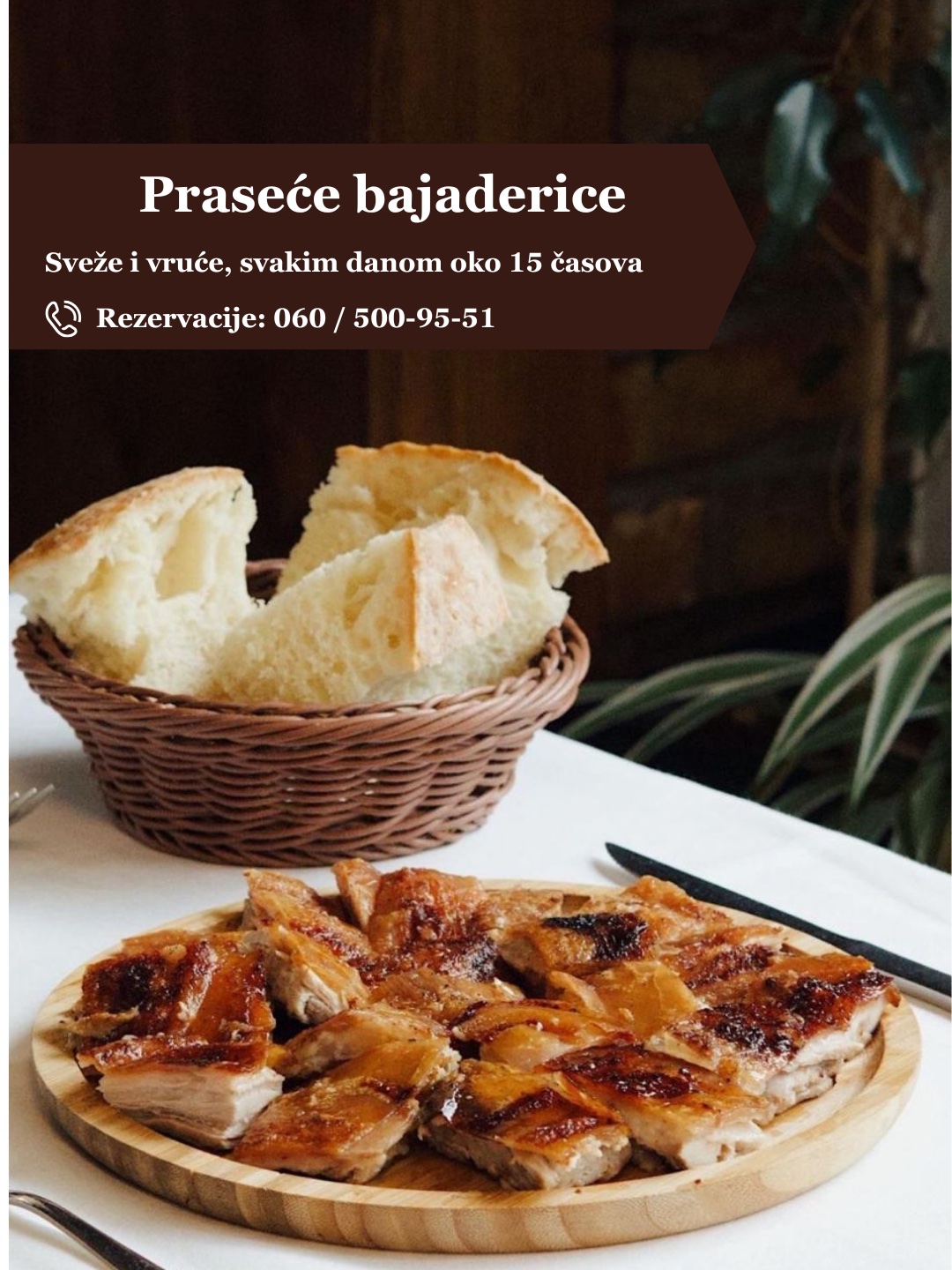 Praseće bajaderice — specijalitet kafane Kuća Boema, Rakovica